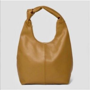 A New Day Zip Closure Knotted Shoulder Bag Caramel
